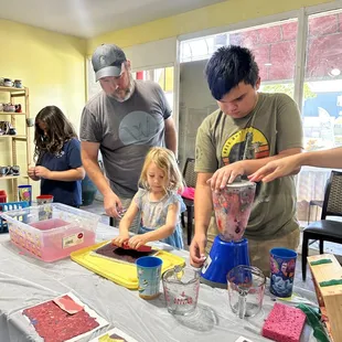 Summer Camp Preview! Participants learned how to make paper.