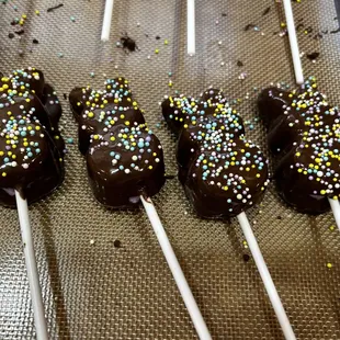 Chocolate covered peeps