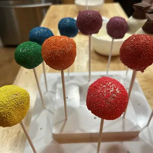 Rainbow cake pops