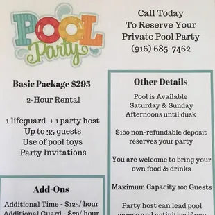 Have Your Next Pool Party With Sunshine!
