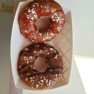 Funnel cake - strawberry  or chocolate drizzle