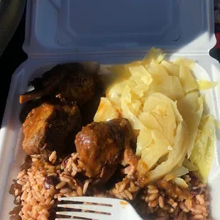 Brown Stew Chicken Lunch Special