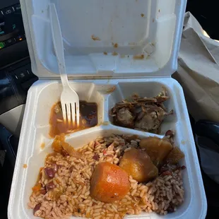 Can't eat the potatoes or the rice.