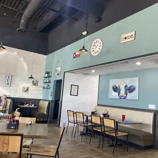 a view of the dining area