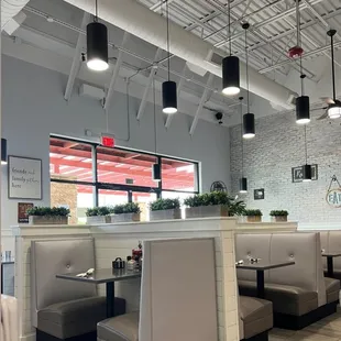 a view of the dining area