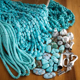 Jewelry makers! Turquoise strands, cabs, rough &amp; sterling silver findings.
