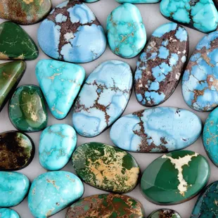 Turquoise &amp; lapidary stone, cabochons, rough &amp; strands! Sunwest Turquoise
