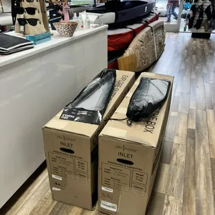 A couple of Oru Inlet Kayaks shipping out today. Look how small they pack!