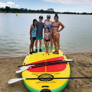 The six person paddleboard we rented. Twice!