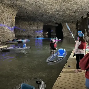 Action shot the kayaks light up and you choose the color