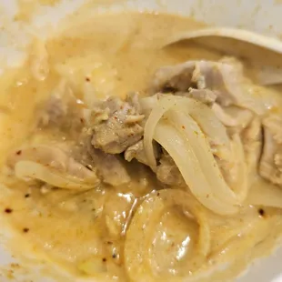 Yellow curry with chicken