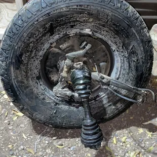 Wheel after it came off of car