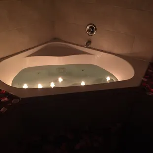 Hot tub in the room