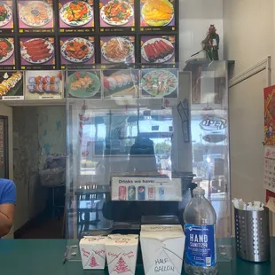 interior, sushi and sashimi