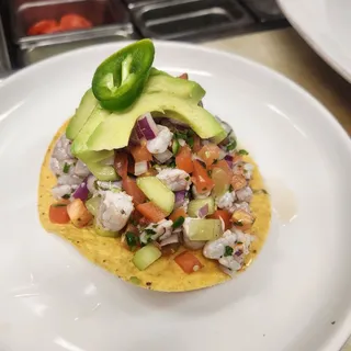 Tostada de Ceviche de Camaron