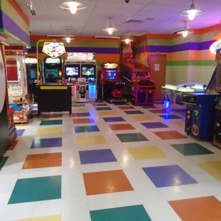 A spacious arcade area.