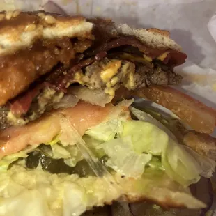 A long black wavy/curly hair in my dark burger