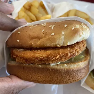 Below Average Fried Chicken Sandwich