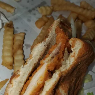 I always go there but today its the last time, i ordered a spicy chicken sandwich and it was not fully cooked, i threw up like 3 times!