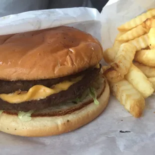 The double meat and double cheese