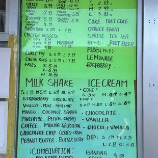 July 2024 menu