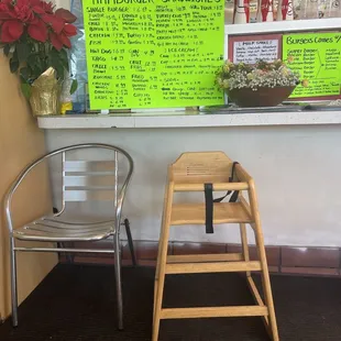 The menu