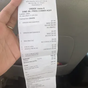 receipt