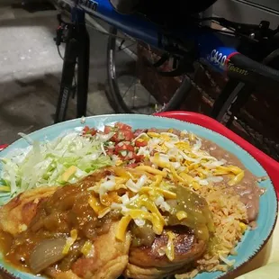 a plate of mexican food
