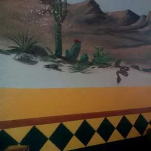 Wall art at Super Burrito Express
