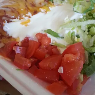 A wet chicken burrito