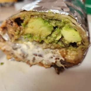 Super Burrito - carne asada super burrito cross section