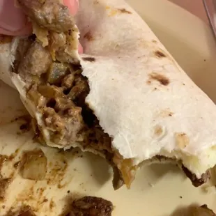 The dry ass burrito with no flavor!