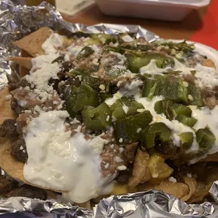 Nachos con carne