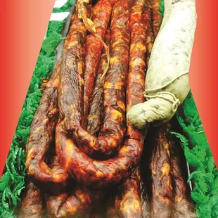 a bunch of sausages
