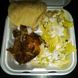 1/4 with salad and tortillas