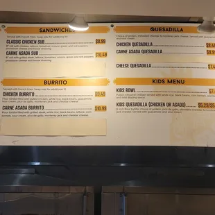 Menu updated 09 22
