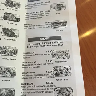 Menu: Super Chicken Sandwiches &amp; Salads