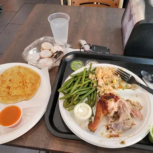 Quarter dark (half eaten lol) + cheese papusa + caramel cookies