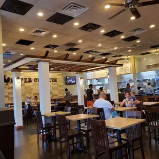 Go to far left to start your order. Tables x-ed off for social distancing