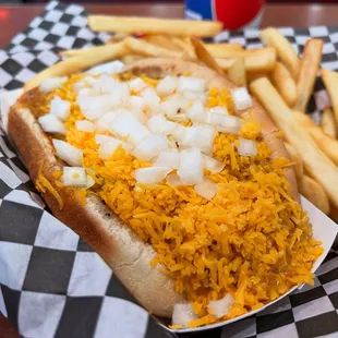 In the twist of separation You excelled at being free  Chili Cheese Dog Combo from #SuperChiliBurger