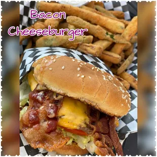 This burger was amazing. And the zucchini fries were delicious!