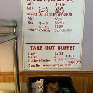 Buffet pricing