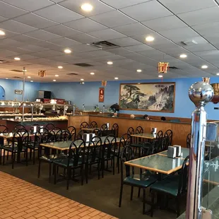 the dining area of a restaurant