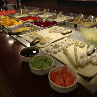 interior, sushi and sashimi
