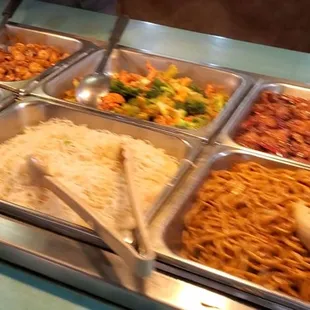 a variety of food items