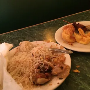 The Food I chose, tried to eat, and left behind.   Food poisoning just waiting to happen.