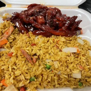 C25. Boneless Spare Ribs Combo * don't let the red fool you - smokey