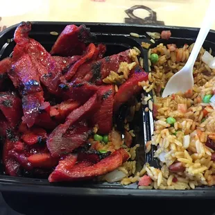 Boneless spare rib combo. Half eaten but so delicious!