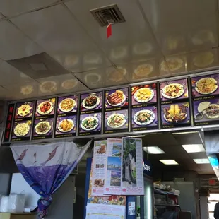 a restaurant with a lot of menus