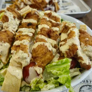 chicken wings and fried chicken, food